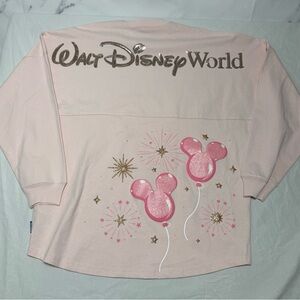 Disney Pink Puffy Balloon Spirit Jersey with Gold Sequins